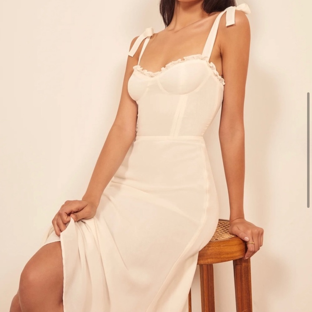 Reformation Petites Nikita Dress Ivory 4P